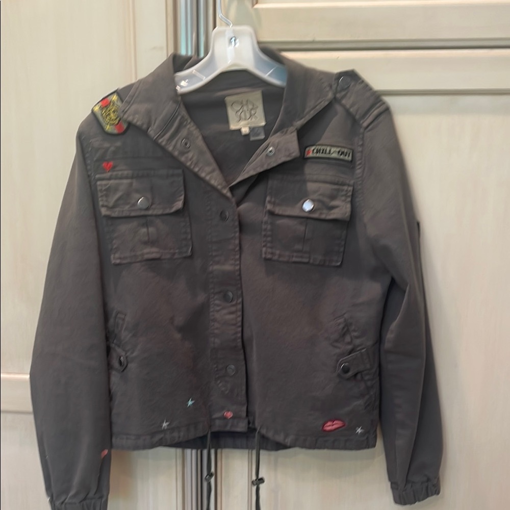 Chaser Army Green Jacket with Embroidered Patches